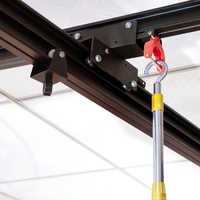 Système de rail d'éclairage de plafond en alliage d'aluminium JIXIO, kit de suspension de lumière aérienne réglable à pantographe, haute capacité de charge
