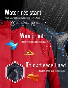 Vestes en polaire épaisses pour l'hiver, imperméables, pour hommes, pour la randonnée, le ski, les vêtements de <span class=keywords><strong>montagne</strong></span>, coupe-vent pour les acheteurs en gros - Product Image 2