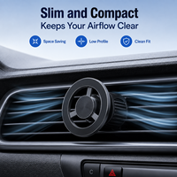 Support de téléphone magnétique universel à clipser pour voiture, fixation par ventouse, hauteur réglable, rotation à 360 degrés, idéal pour les trajets quotidiens