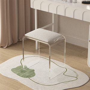 Taburete de <span class=keywords><strong>Maquillaje</strong></span> y Vestidor de Acrílico Transparente de Alta Gama, Estilo Moderno y Lujoso para Dormitorio de Niñas y Vestidor, Modelo N-01 - Product Image 3