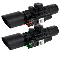 SYQT M9 Lunette de Visée 3-10X42 EG Laser Rouge et Vert Optique Adaptée à la Chasse et aux Sports de Tir