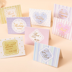 Customizable Simple Creative Business Gold-<b>Embossed</b> Greeting Fresh Flower Baking Birthday Thank You Message Blessing <b>Cards</b> - Product Image 1
