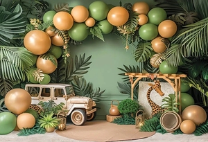 Photographie fond Safari Jungle forêt <span class=keywords><strong>animaux</strong></span> bois enfant fête d'anniversaire Portrait décor toile <span class=keywords><strong>de</strong></span> fond <span class=keywords><strong>Photo</strong></span> Studio - Product Image 5