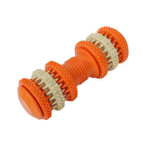 Jouets à mâcher interactifs pour chiens, résistants aux morsures, fournitures pour animaux de compagnie avec style haltère, jouets de puzzle pour cacher la nourriture - Product Image 3