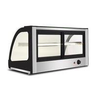 Nouveau produit vitrine de refroidissement de pâtisserie, rectangle en verre, présentoir de gâteaux à base de marbre