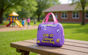 Sac à bento Q38-3D en EVA avec fermeture éclair, sac de rangement pour aliments, sac à déjeuner - Product Image 2