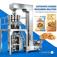 Machine d'emballage verticale automatique multi-têtes pour petits sachets de biscuits, craquelins et snacks cuits