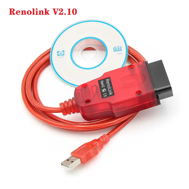 Renolink V2.10 OBD2 USB ECU Programmer Tool Key Coding ECM for Renault OBDII Cars Car Diagnostic Tool