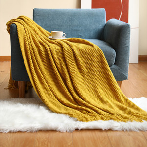 Plaid <span class=keywords><strong>de</strong></span> canapé en tricot <span class=keywords><strong>gaufré</strong></span> à motif écossais ananas, personnalisé OEM, écologique et chaud, pour la sieste au bureau et l'utilisation au <span class=keywords><strong>lit</strong></span> - Product Image 3