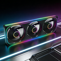 Refroidisseur de processeur liquide AIO WGX-B360-02 avec ventilateur ARGB Prism, hub à motif CD, refroidissement par eau PWM pour PC de jeu Intel LGA 1700 1851 AMD AM5 AM4