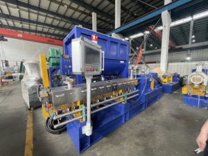 Co xoay máy đùn trục vít đôi cho caco3/Canxi cacbonat phụ masterbatch PLC - Product Image 4