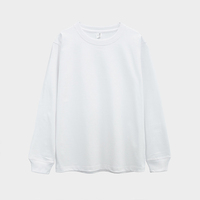 300 GSM 100% algodón colores sólidos hombres logotipo personalizado Camiseta de manga larga Unisex camisetas de manga larga