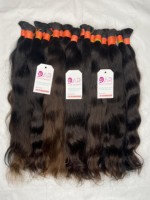 Extensiones de Cabello Humano Virgen Remy 100% de Alta Calidad, Cabello Indio Liso Natural, Trama de Cabello Humano, Extensiones Súper Largas