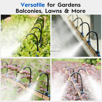 Système de brumisation et de refroidissement programmable pour jardin 360 °   Buse de brumisation flexible, pulvérisateur atomiseur réglable, kits d'arrosage extérieur