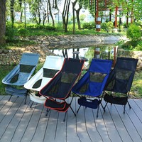 Chaise lune d'extérieur en maille respirante, chaise pliante portable à dossier haut, idéale pour la pêche, le camping en bord de mer et les pique-niques