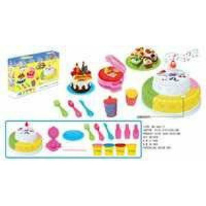 Creative Set da cucina in plastica giocattolo giocattolo da gioco per ragazze e musica con 3 batterie AG13 confezionate 48Set/cartone - Product Image 1