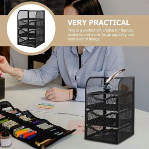 <b>Top</b> Quality Mesh 3 Tier Small Drawer Chest Desk Tidy Organiser Desktop Office Supply Holder Stationery Organiser - Product Image 4
