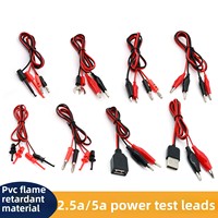 Sonde à double tête en U avec pince crocodile et câble de raccordement à fiche banane de 4 mm, isolation en PVC résistante à la chaleur