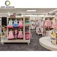 Alta calidad para muebles de tienda de ropa duradera, soporte de exhibición de ropa para bebés y niños, escaparate para ropa de bebé, soporte de exhibición
