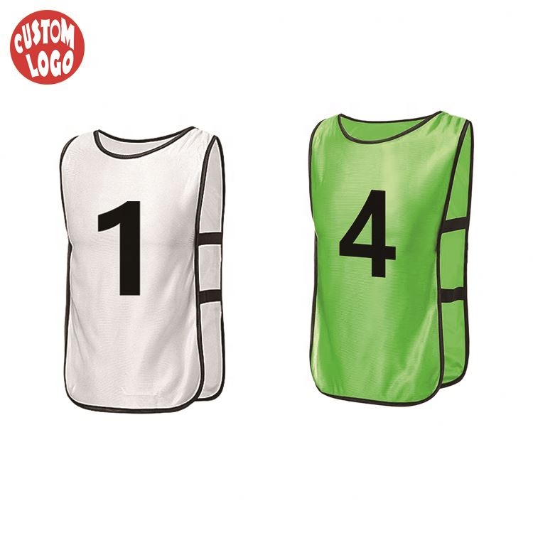 Lot De 12 Gilets D'entraînement (pinnies) Numérotés - Pour Football, Basket, Sport D'équipe, Polyester