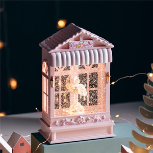 Batteria decorativa per la casa regalo della ragazza e musica LED USB rotante Candy House nevicata decorazione lanterna con <span class=keywords><strong>angelo</strong></span> d'acqua - Product Image 3