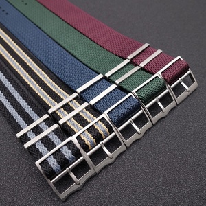 Correas de reloj de nailon personalizables, tela de espiga caqui deportiva de una pieza disponible en tamaños de 20mm y 22mm para relojes deportivos - Product Image 3