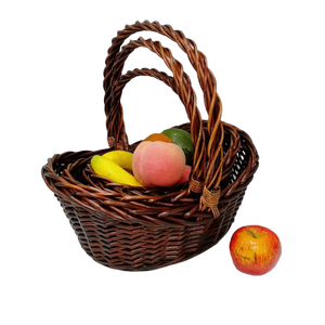 Cesto regalo di pasqua cesto per uova all'ingrosso natura tessuto a mano cibo in vimini cesto uova per regalo - Product Image 4