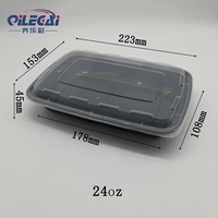 Boîtes à lunch rectangulaires en plastique jetables avec couvercles de rangement réutilisables pour l'emballage de plats à emporter