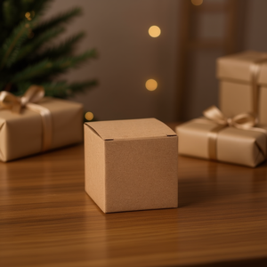 Scatola in Carta Kraft Ilan 10x10x10 Cm Pieghevole per Confezioni Regalo e Conservazione - Product Image 2