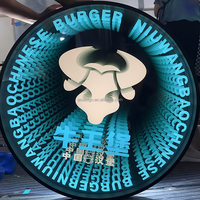 Letrero con Logotipo Personalizado en 3D con Espejo Infinito LED, Letras de Acero Inoxidable con Efecto Abismo Profundo para Fachadas de Tiendas, Negocios, Edificios Exteriores y Hogares