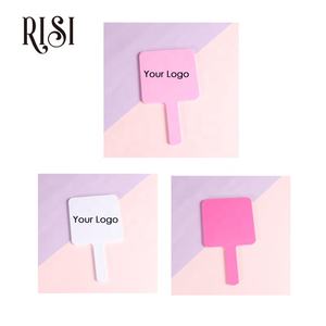Espejo de mano <span class=keywords><strong>RISI</strong></span> Beauty etiqueta privada con mango espejo de mano personalizado espejo de mano profesional logotipo personalizado - Product Image 6