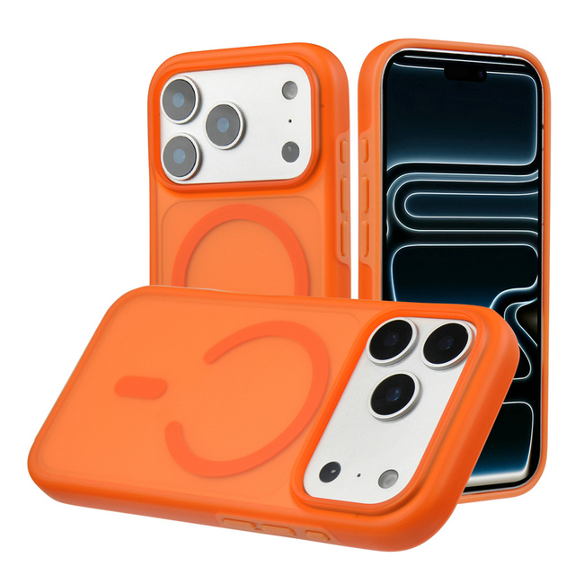 Hard PC Sfot TPU Rubber Coated Armor Design Magnetic Shockproof Phone Case for 17 Pro Max with 3M Drop Protection Custom Logo
