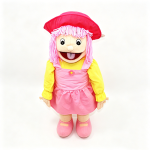Marioneta de niña ventrilogista personalizada, marioneta de mano con boca móvil, marioneta de mano de felpa de niña humana, marioneta de mano para contar historias a niños - Product Image 6