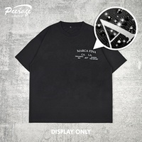 PEERAGE Fabricant Personnalisé Hommes Strass Sérigraphie Box Cut Tee-shirt 250Gsm 100% Coton Lourd Regular Fit T-shirt pour Hommes