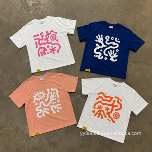 OEM Custom Embroidered Heavyweight T Shirt Custom Sports T Shirt Magliette a Maniche <strong>Corte</strong> <strong>Vintage</strong> T Shirts High End Tee - Product Image 1