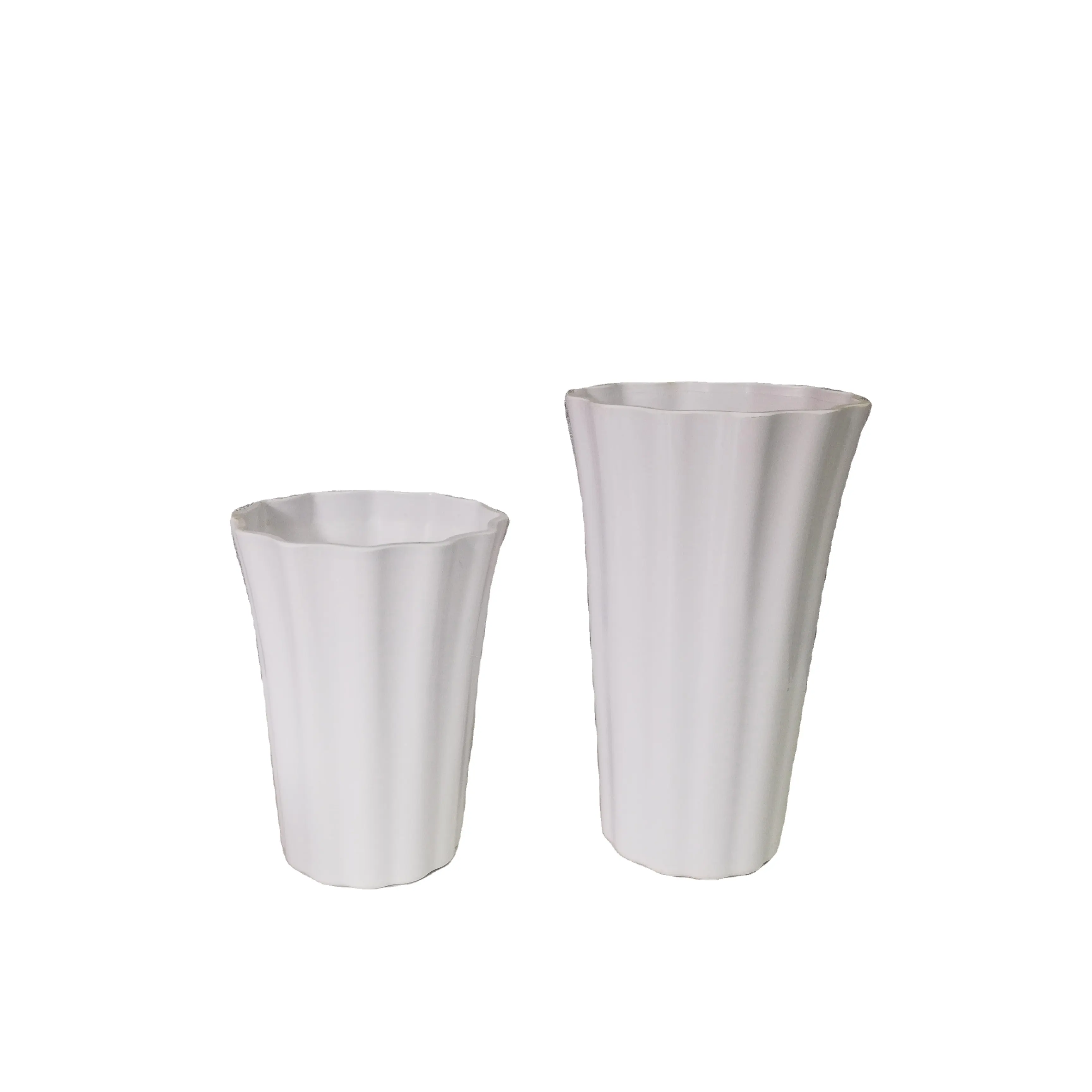 Cilindro Alto 12cm Self Watering Planter Vaso Branco Vaso De Flores De Plástico