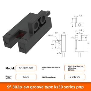 AkuSense SY-307P-SW โฟโตอิเล็กทริคเซนเซอร์แบบช่องรูปตัวยู, ช่องรูขนาด 5 มม., 940 นาโนเมตร IR, PNP, ความแม่นยำในการวัด 0.01 มม., ≤0.33ms, 3kHz, 5-24V - Product Image 6