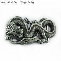Boucle de ceinture en alliage de Zinc Dragon personnalité de la mode Vintage hommes Punk Animal boucle de ceinture