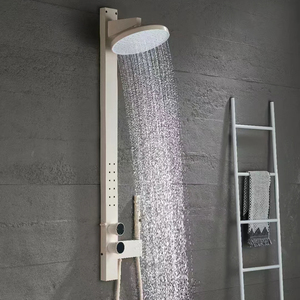 <span class=keywords><strong>2025</strong></span> siêu mỏng bốn-chức năng Brass Trắng Gunmetal đơn-xử lý treo tường vòi hoa sen vòi mưa phun phòng tắm vòi hoa sen đặt - Product Image 5