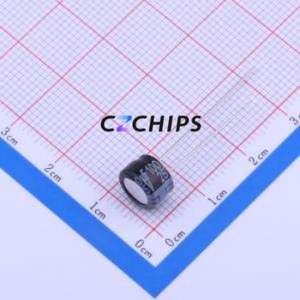 Condensateur électrolytique en aluminium à montage traversant ECEA1EKS101, composant à montage traversant (THT), D8xL5mm 100uF 20% 25V 2.5mm - Product Image 1