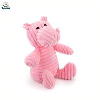 Jouet à mâcher pour chiot en velours côtelé avec logo personnalisé du fabricant, jouet en peluche pour chien en forme d'animal, résistant aux morsures, couineur, vente en gros, OEM CPC CE