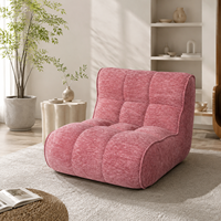 Canapé modulaire inclinable extensible à une place, rembourré en éponge, en tissu chenille, avec technologie de compression sous vide, pour hôtel, villa, style moderne