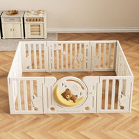 Parc de jeu multi-modules Vsuch 2026 pour bébés, clôture d'activités intérieure pour enfants avec toboggan, maisonnette, balançoire et étagère de rangement