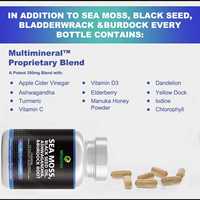 Tablet Suplemen Herbal All-in-1 OEM/ODM Sea Moss Minyak Biji Hitam Ashwagandha Akar Burdock untuk Dewasa, Mendukung Imunitas & Pencernaan