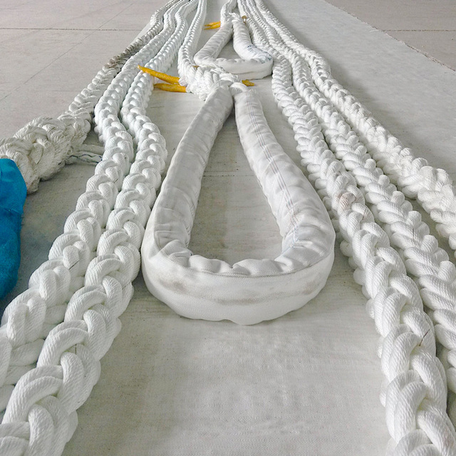 8 Strand Polypropylene Woven Rope Marine Mooring Hawser Tail PE Braided Rope Nylon Polyester HDPE Polyethylene Plastic Roll Coil