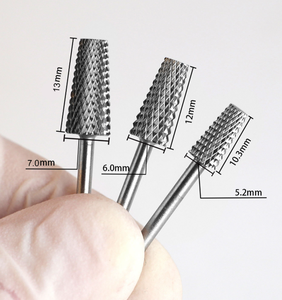 Fraise à ongles en carbure de tungstène, grande, conique, 5,2 mm, 6,0 mm, 7,0 mm, pour le nettoyage des cuticules, outil de manucure - Product Image 4