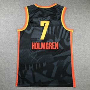A buon mercato all'ingrosso 2025 stagione nuovo tuono 7 Holmgren stampato 3D basket maglia maglia estiva traspirante anti-uv rapido da uomo - Product Image 2