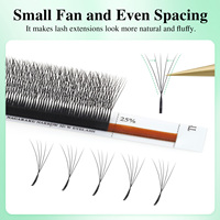 Extensions de cils NAGARAKU Narrow 5D en forme de W, volume intense, bouquets pré-faits, cils super doux, pleins et denses