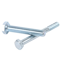 Vis hexagonales en acier au carbone zingué bleu et blanc M6 M8 M10 M12 M16 DIN933 DIN931