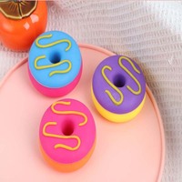 Jouets sensoriels en TPR souple en forme de donut Kawaii, décoration de fête sur le thème du donut